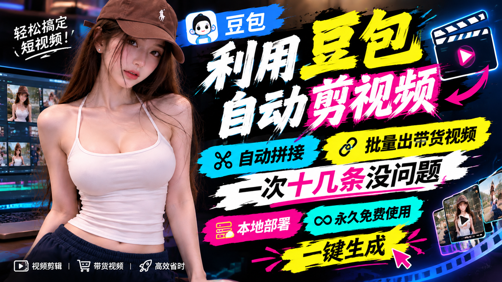 利用豆包自动剪视频，自动拼接批量出带货视频（工具+安装教程）